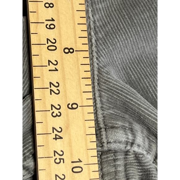 J. Jill Women's Corduroy Gray Slim Leg Pants Cotton Stretch Mid Rise Size 12 - Picture 12 of 14